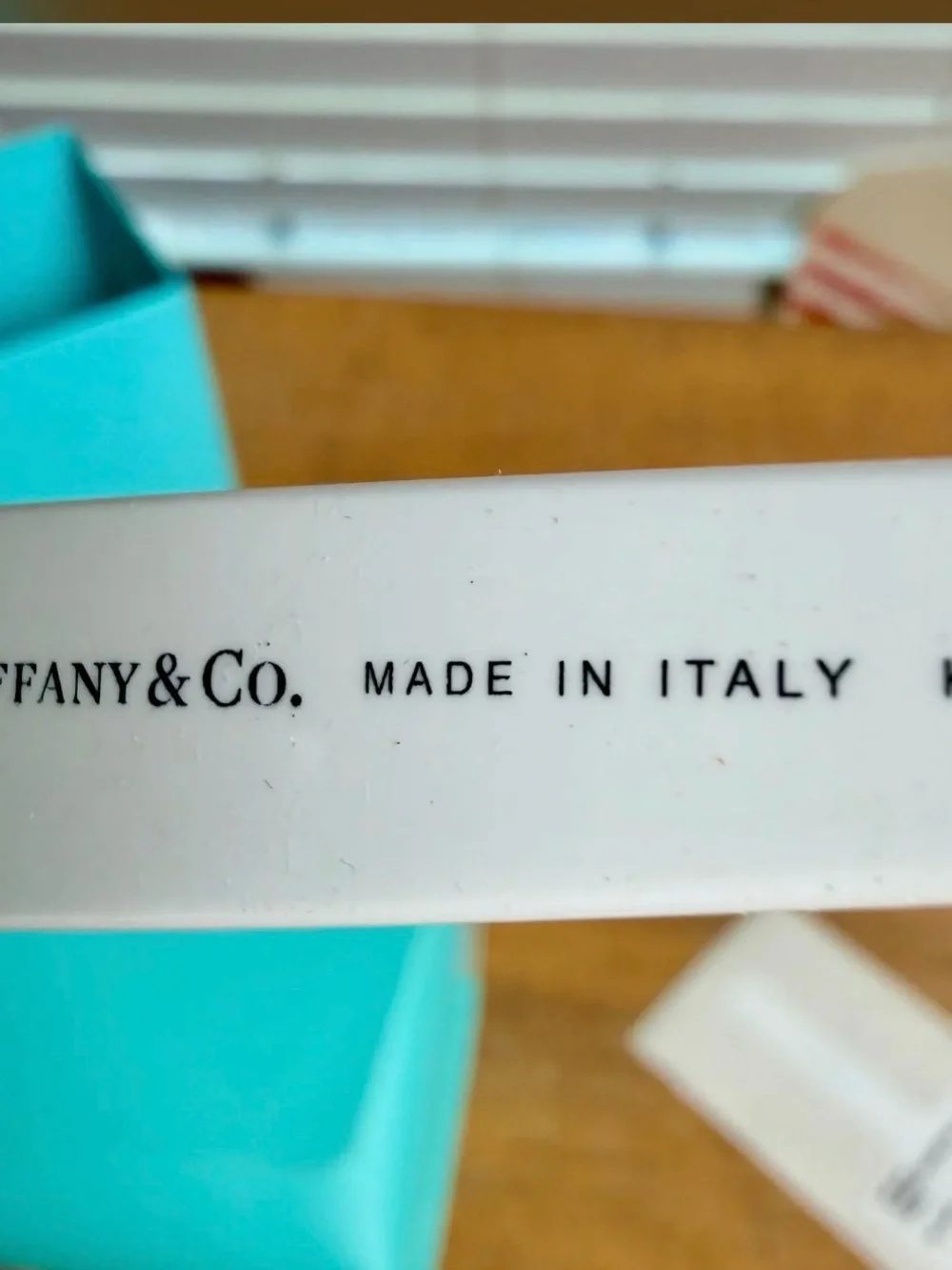 Tiffany & Co. White Cat-Eye Sunglasses with Blue Gradient Lenses